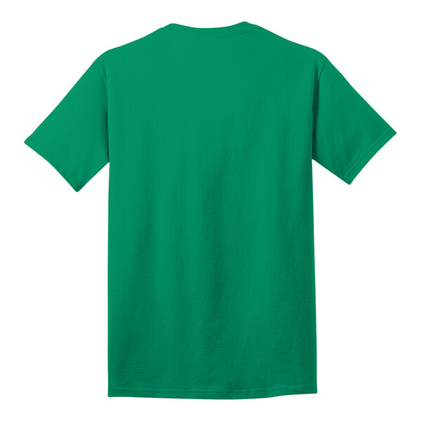 A green Port & Company short sleeve t-shirt on a white background.