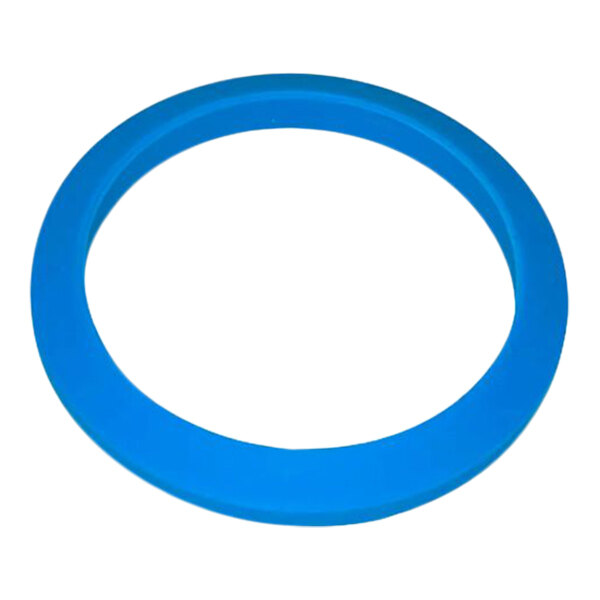 A blue circle of silicone with a white background.