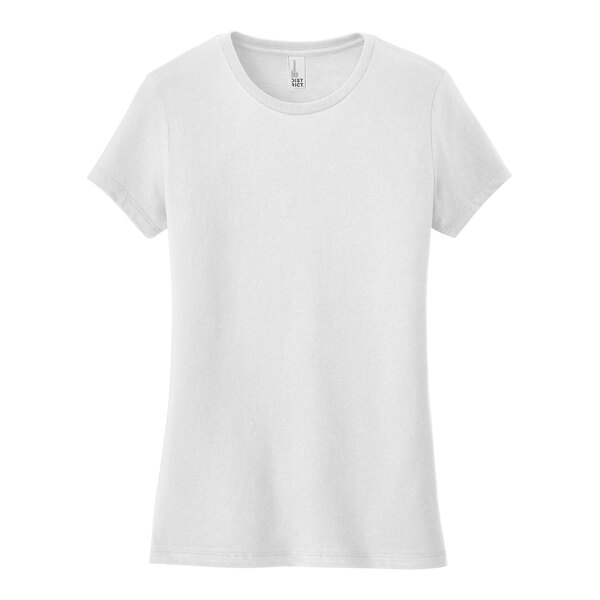A District women's white short sleeve t-shirt.