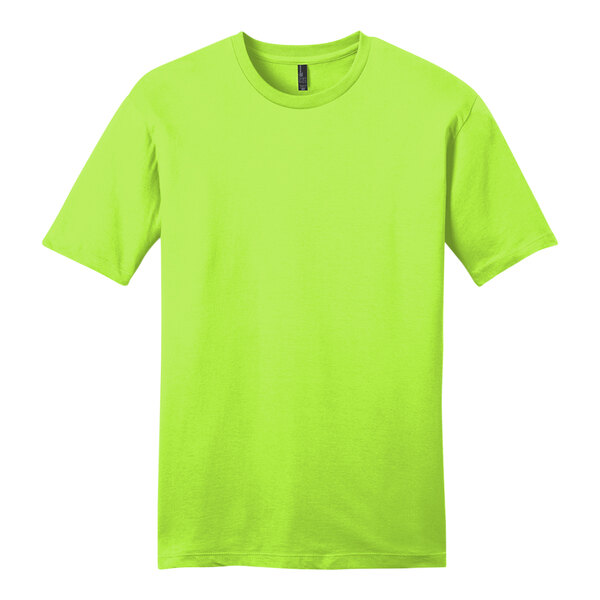 A lime green District unisex short sleeve T-shirt.