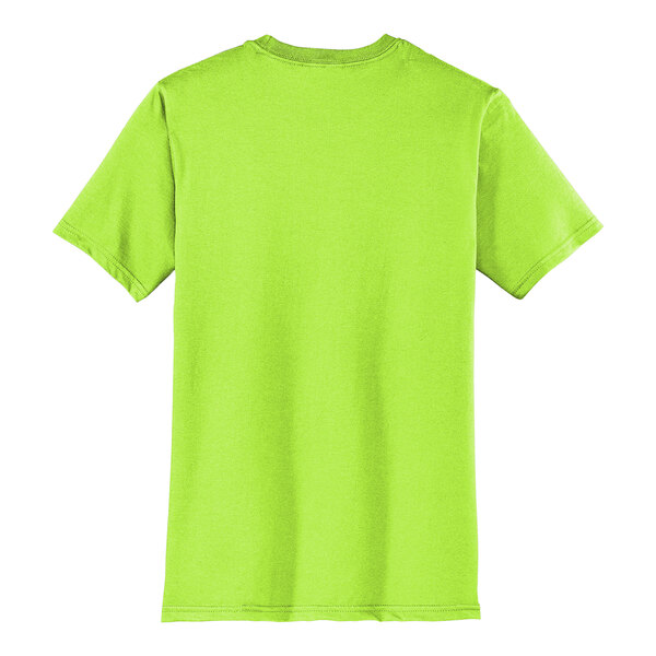 A lime green District unisex t-shirt.