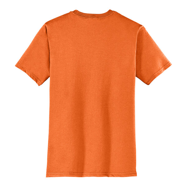A District orange short sleeve t-shirt.