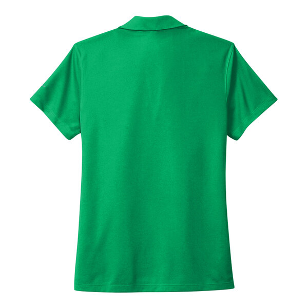 A Nike lucid green polo shirt.