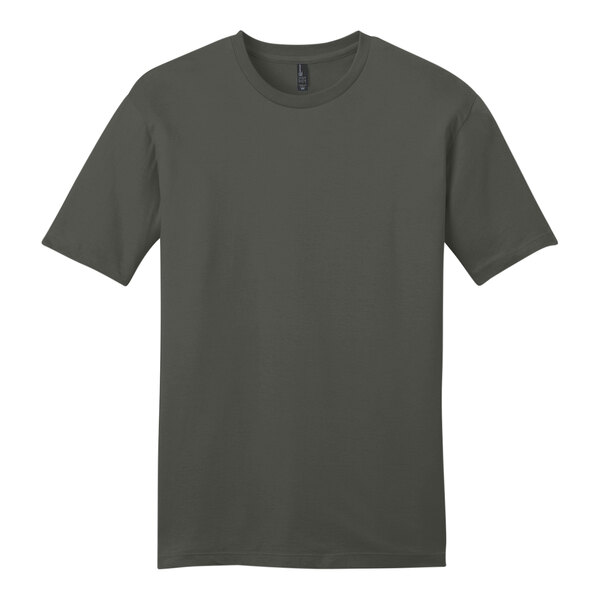 A District Unisex Deepest Gray Short Sleeve T-Shirt with a black logo on a white background.