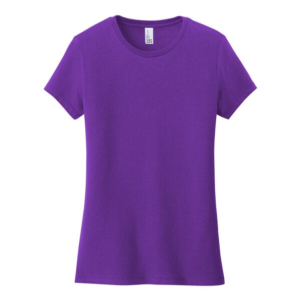 A District women's purple short sleeve t-shirt.