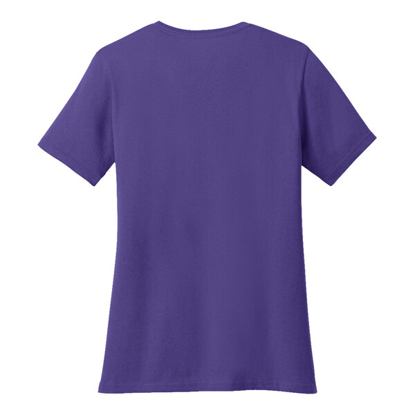 A purple Port & Company short sleeve t-shirt.