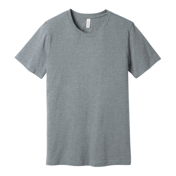 A medium athletic heather grey t-shirt.