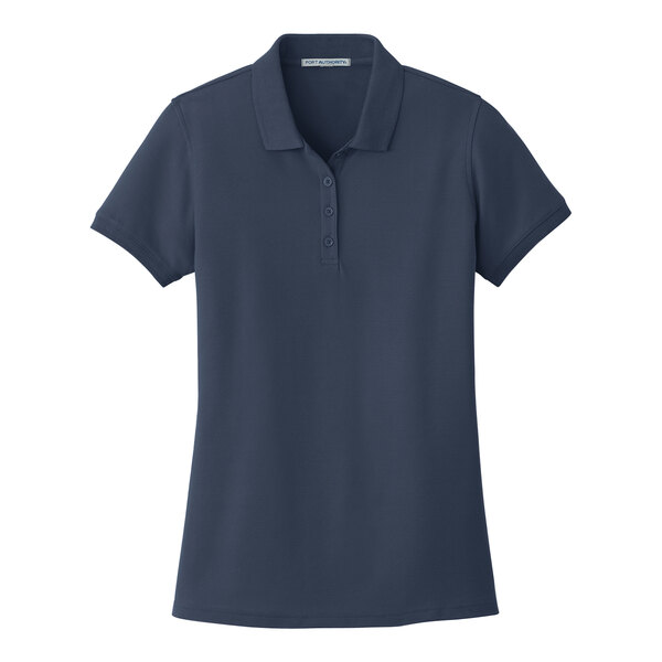 A women's River Blue Port Authority polo shirt.