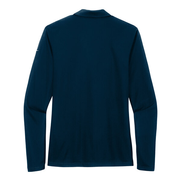 A navy Nike long sleeve polo shirt.
