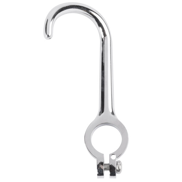 A stainless steel T&S finger hook assembly with a silver metal handle.