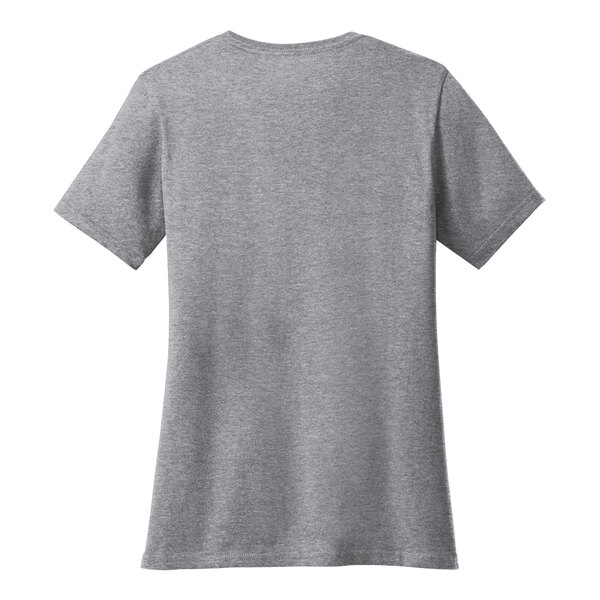 A Port & Company athletic heather grey short sleeve t-shirt.