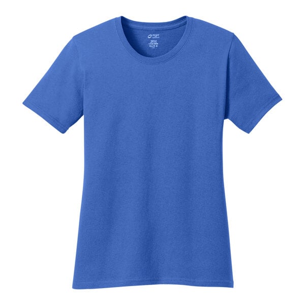 A royal blue Port & Company short sleeve t-shirt.