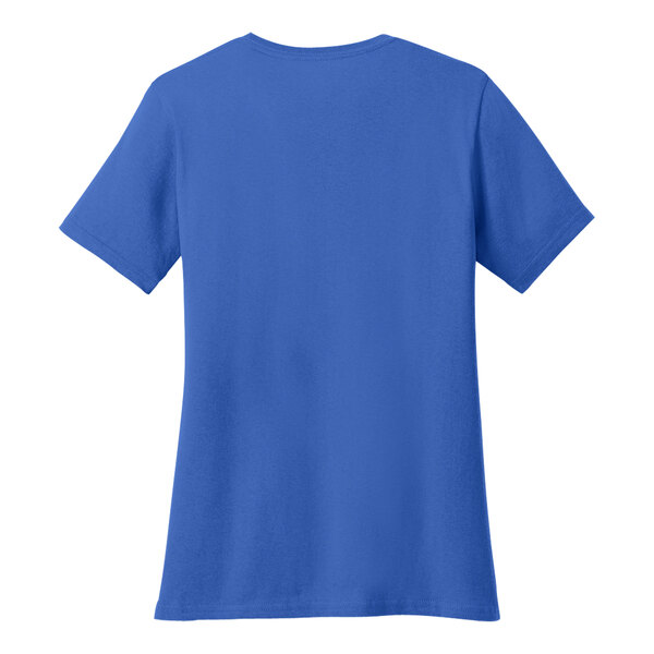 A Port & Company royal blue short sleeve T-shirt.