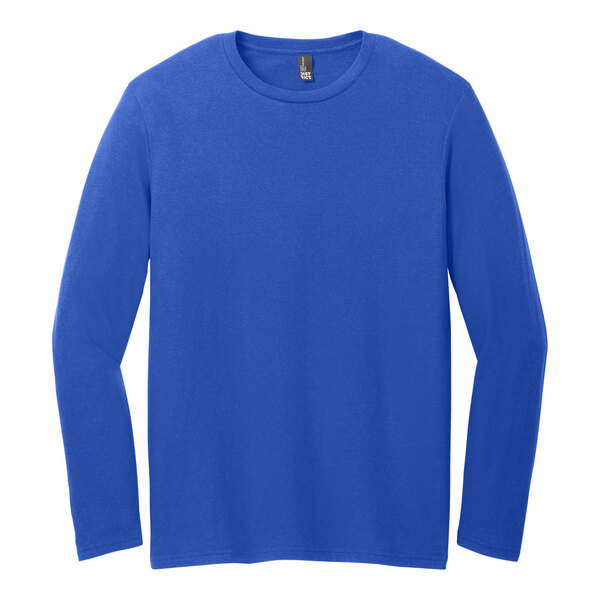 A District Deep Royal long sleeve T-shirt for adults.