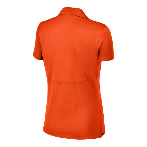 A Sport-Tek women's orange polo shirt.