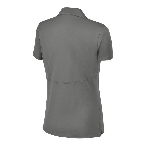 A grey Sport-Tek polo shirt with a collar.