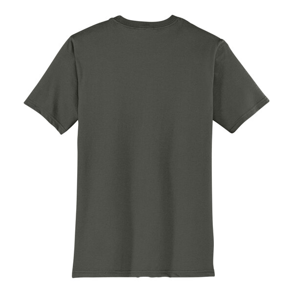 A back view of a District Deepest Gray T-shirt.