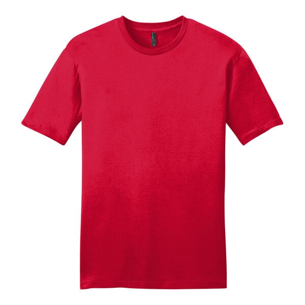 A District® classic red short sleeve t-shirt.