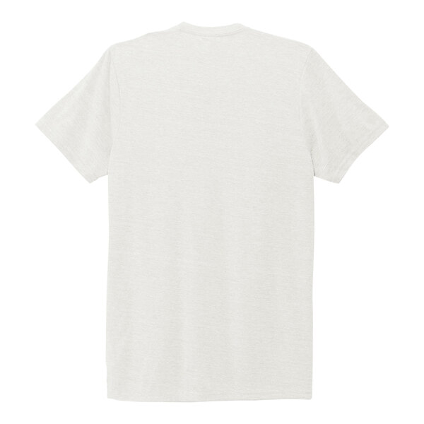 The back of a white AllMade t-shirt with a small logo on it.