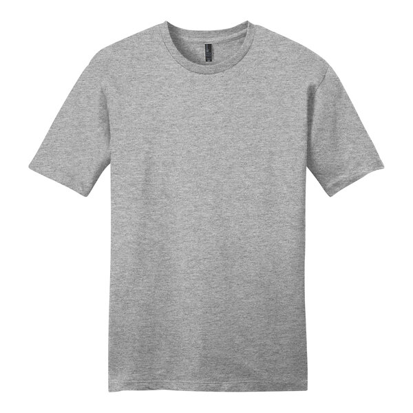A District light heather gray short sleeve T-shirt.