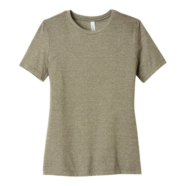 A heather stone women's short-sleeved t-shirt.