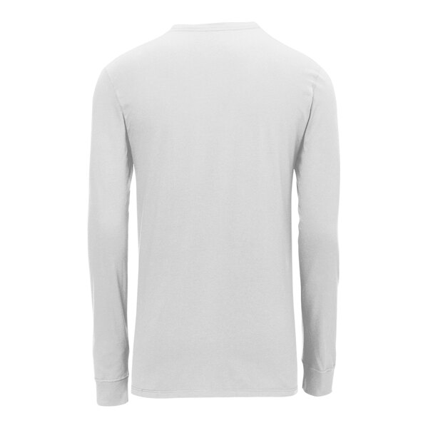 A white Nike Dri-FIT long sleeve shirt.