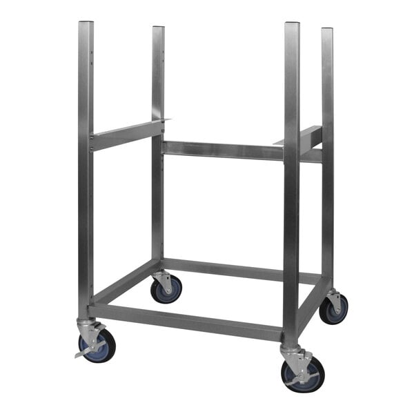 A Sterling Manufacturing metal cart with wheels.