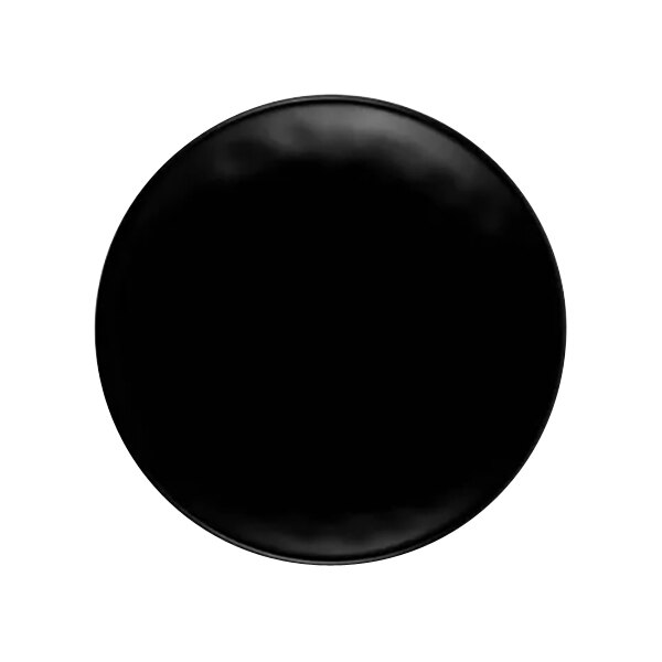 A black plate with a white background.
