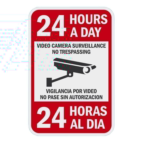 a sign with a camera on it