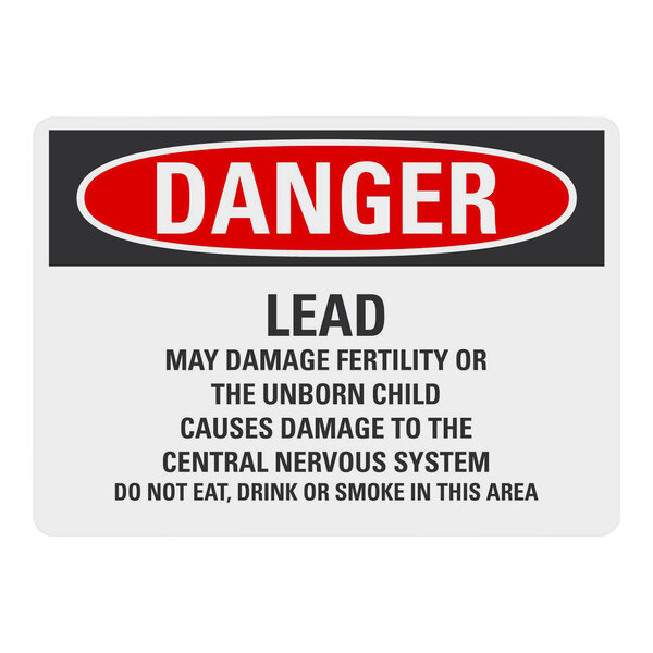 a red and white sign