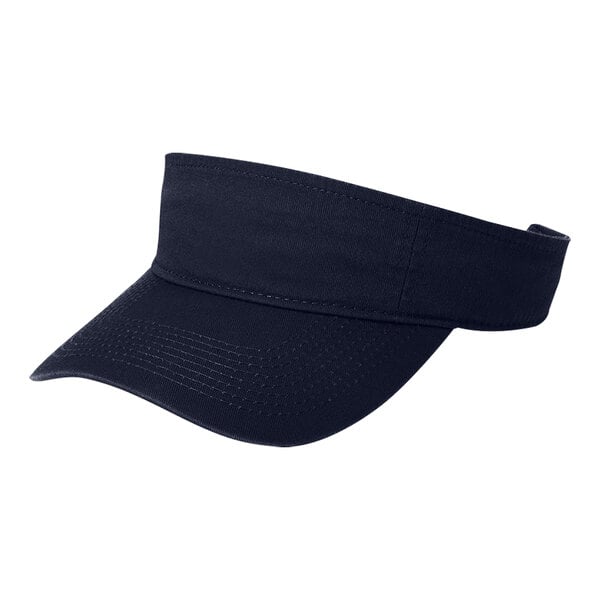 A navy visor with a black brim.