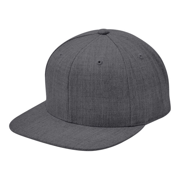 A dark heather grey 6-panel baseball cap.