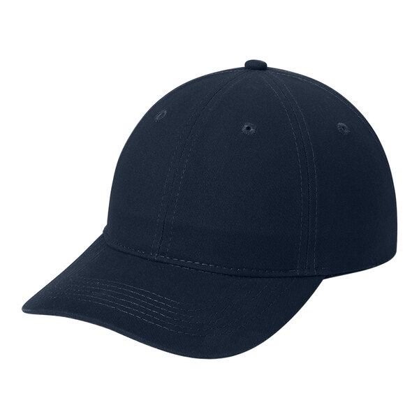 A navy Port & Company 6-panel cap.