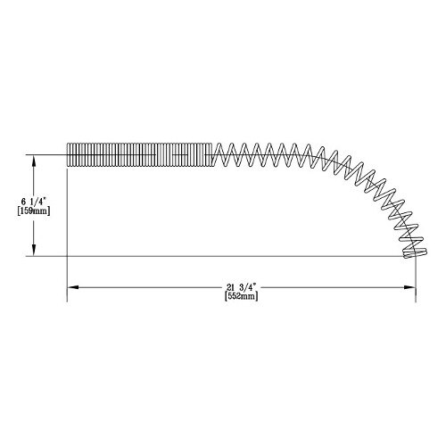 A diagram of a T&S stainless steel overhead spiral spring.