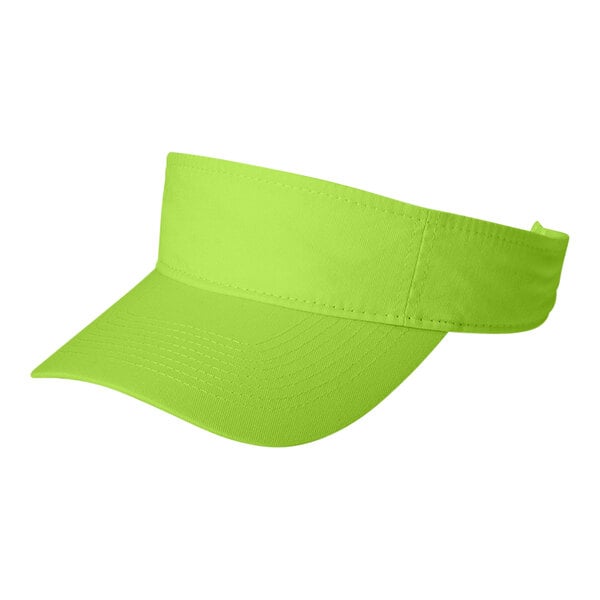 A green Port & Company visor.