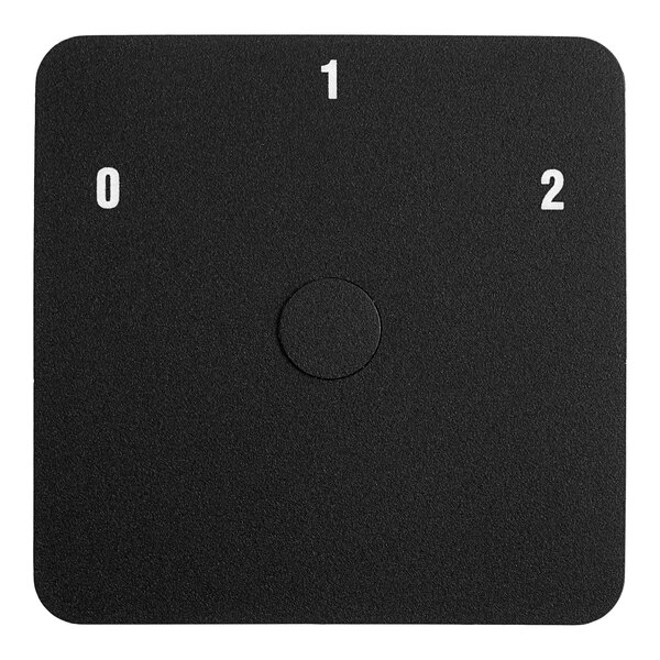 A black square label with white numbers.