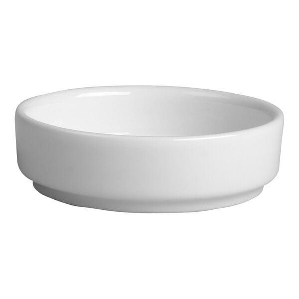 A white HydroZero porcelain dip pot with a white background.