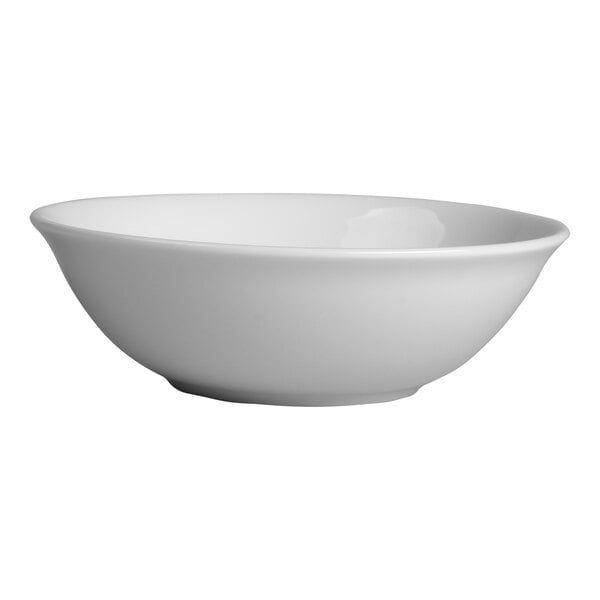 A HydroZero Ivory by Oneida porcelain bowl with a white background.