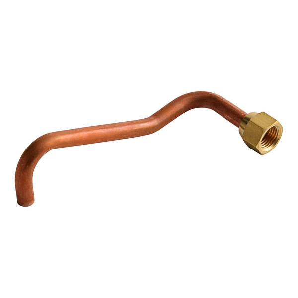 A copper expansion drain tube for Estella Caffe coffee machines with a brass nut.