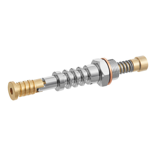 A brass and gold metal water steam tap for Estella Caffe coffee machines.