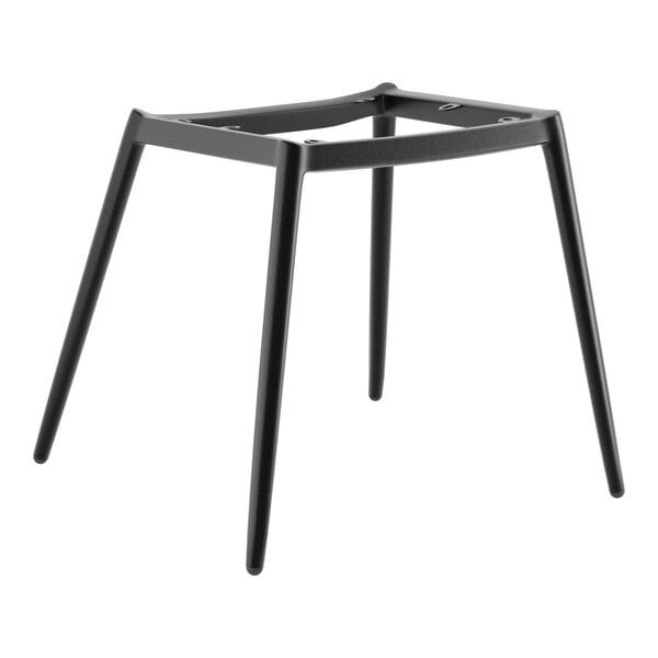 A Lancaster Table & Seating black chair base with legs.