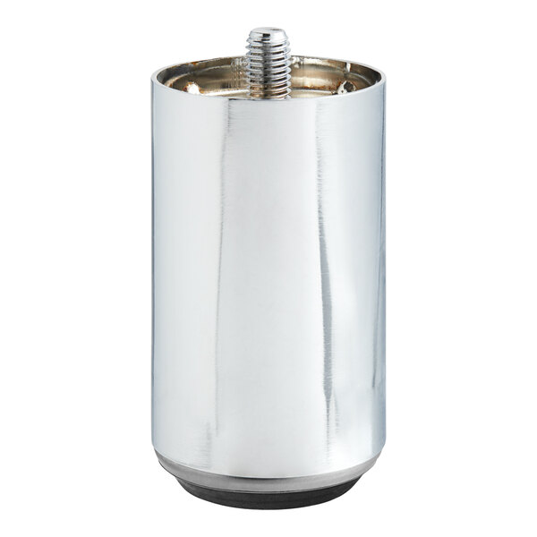 A silver cylinder with a screw on top.