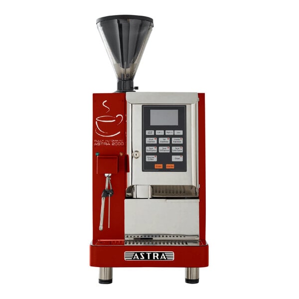 Astra A-2000-RD A2000 Gloss Red Super Automatic Espresso Machine - 220V