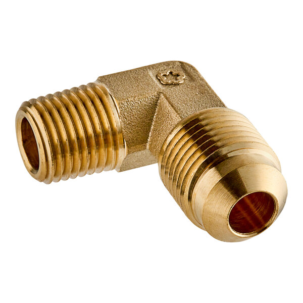 A gold colored brass pipe fitting for Estella Caffe coffee machines.