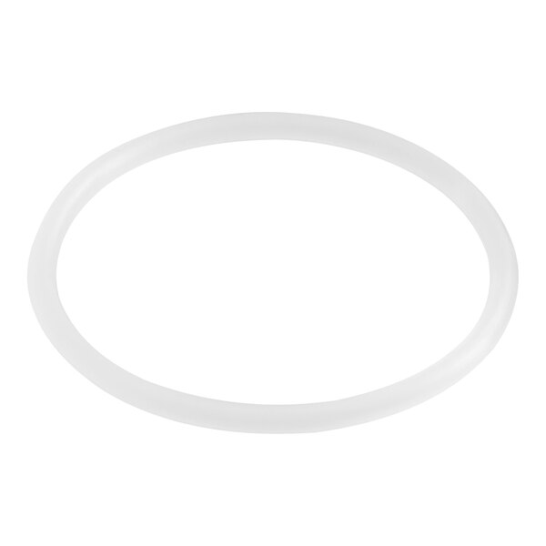 A white silicone ring with a white background.