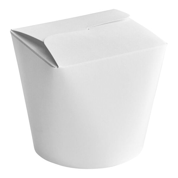 Emperor's Select 26 oz. White Microwavable Paper Round Bottom Take-Out Container - 25/Pack