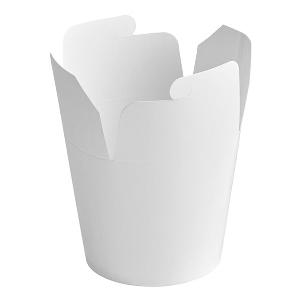 Emperor's Select 26 oz. White Microwavable Paper Round Bottom Take-Out Container - 25/Pack