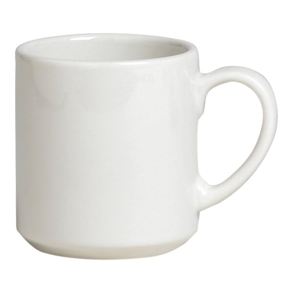 An Anfora white mug with a handle.