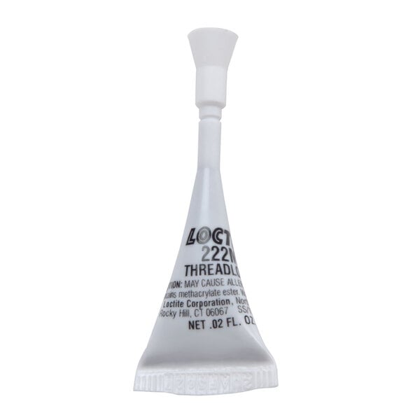 A white tube of Loctite with black text.