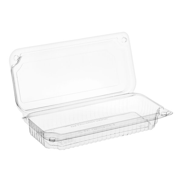 A case of 300 clear Good Natured PLA containers with lids.